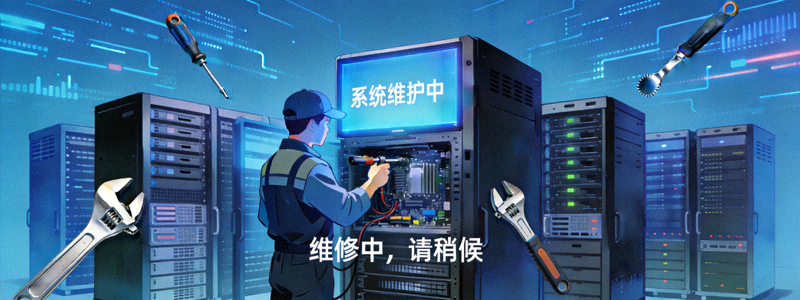 Ilustrasi sistem sedang dalam perbaikan atau maintenance