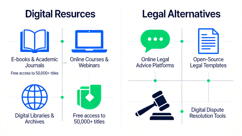 Berbagai sumber daya digital dan alternatif legal yang tersedia secara online